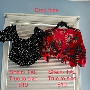Shein crop top , size XL